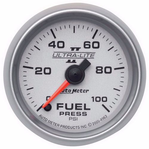 Autometer 0-100 psi ultra-lite ii analog fuel pressure gauge * 4963 *