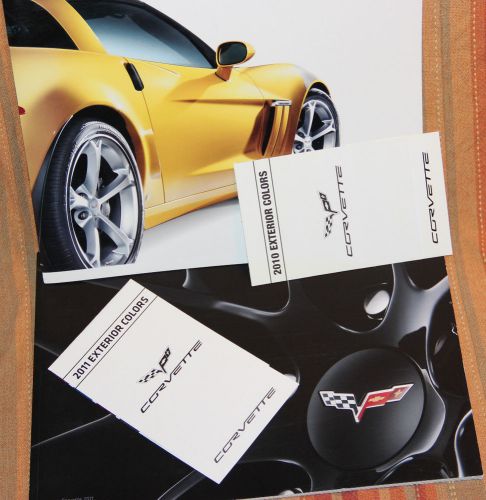 Corvette brochure lot 2010 2011 chevrolet dealer catalogs color chip setstoo