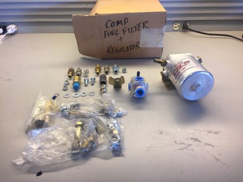 Mallory fuel pressure regulator and comp filter lot of fittings hot rod drag ss