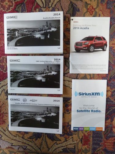 2014 gmc acadia owners manuals w/ infotainment system manual