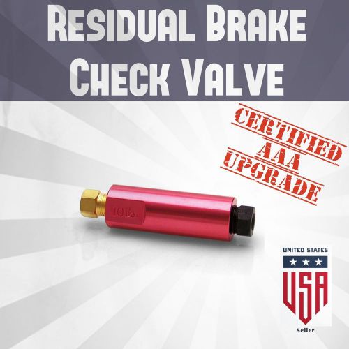 Universal upgrade residual brake check valve 10lb fatlace frs d16 disc/drum vk