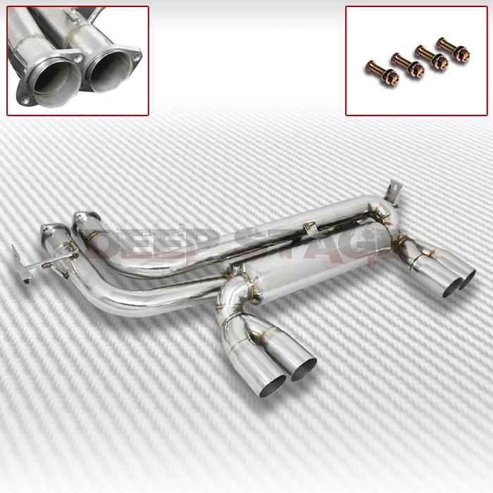 Stainless steel dual axel back exhaust system 2.75" tip muffler 99-06 bmw e46 m3