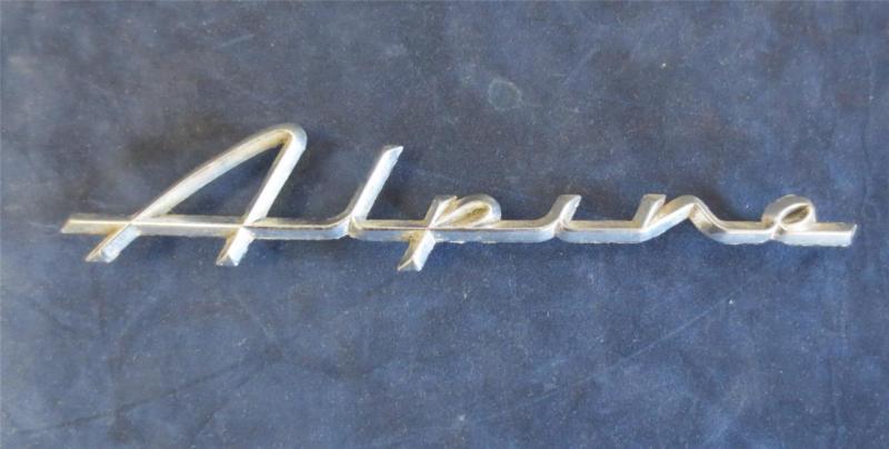 Genuine alpine script logo trim decal mold hood emblem series i ii iii iv & v