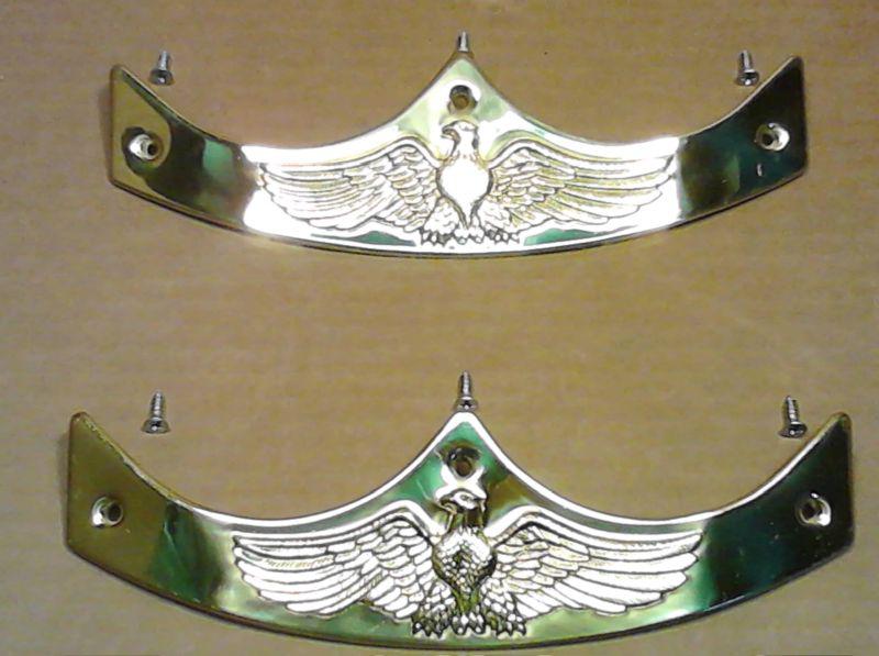 Brass plated fender tips for harley knucklehead