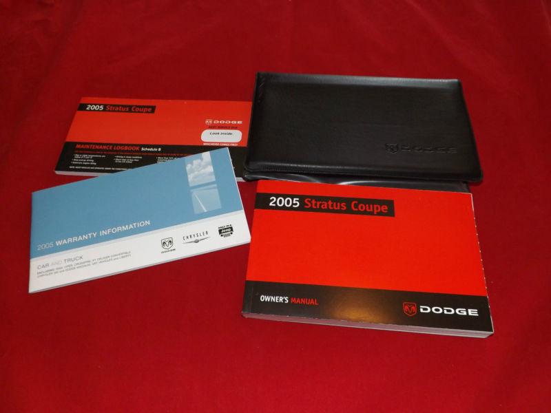 2005 dodge stratus coupe owner's manual guide set black case & warranty info