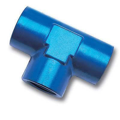 Russell 661740 fitting tee 1/2" npt female aluminum blue anodized each