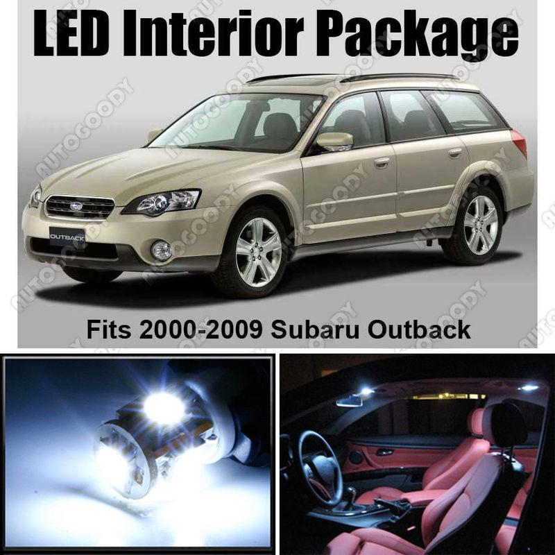 6x white led lights interior package for subaru outback