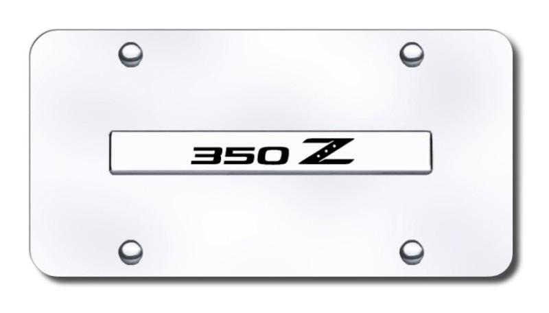 Nissan 350z name chrome on chrome license plate made in usa genuine