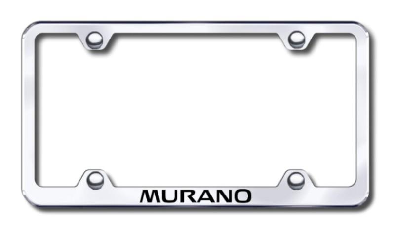 Nissan murano wide body  engraved chrome license plate frame -metal made in usa