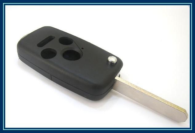 Folding remote key case shell for honda civic pilot fit