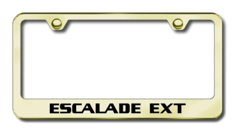 Cadillac escalade ext  engraved gold license plate frame made in usa genuine