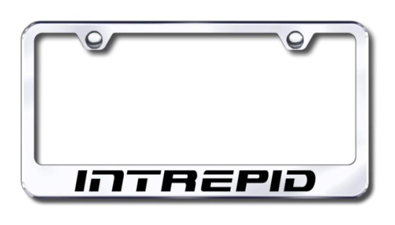 Chrysler intrepid  engraved chrome license plate frame -metal made in usa genui