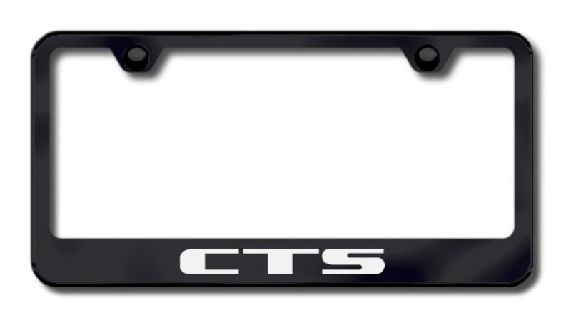 Cadillac cts laser etched license plate frame-black made in usa genuine