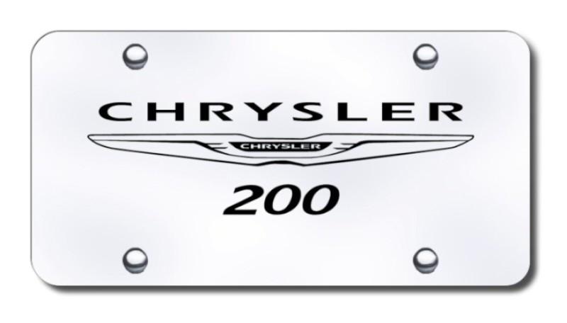 Chrysler  200 name & logo laser etched on brushed stainless made in usa genuine