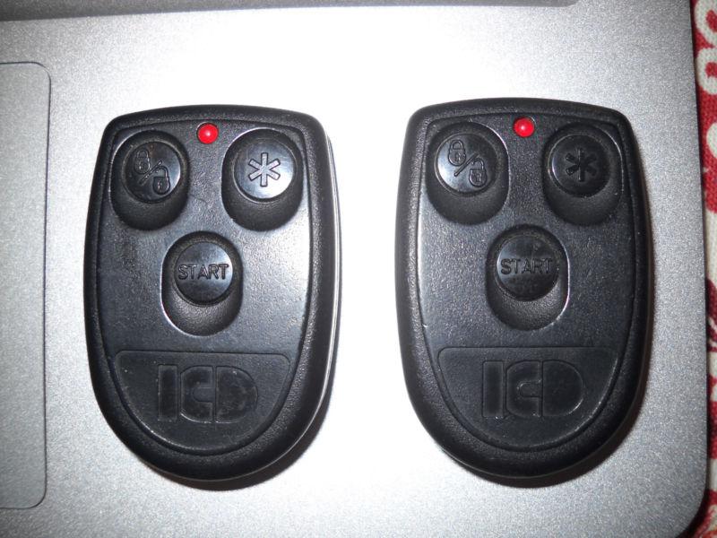Two icd key fob j5523518t1 keyless remote control starter car transmitter fobs