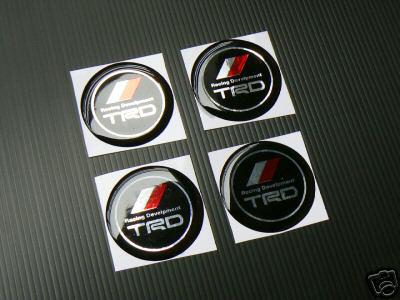 4xtrd center wheel cap resin emblem decal/sticker 50mm