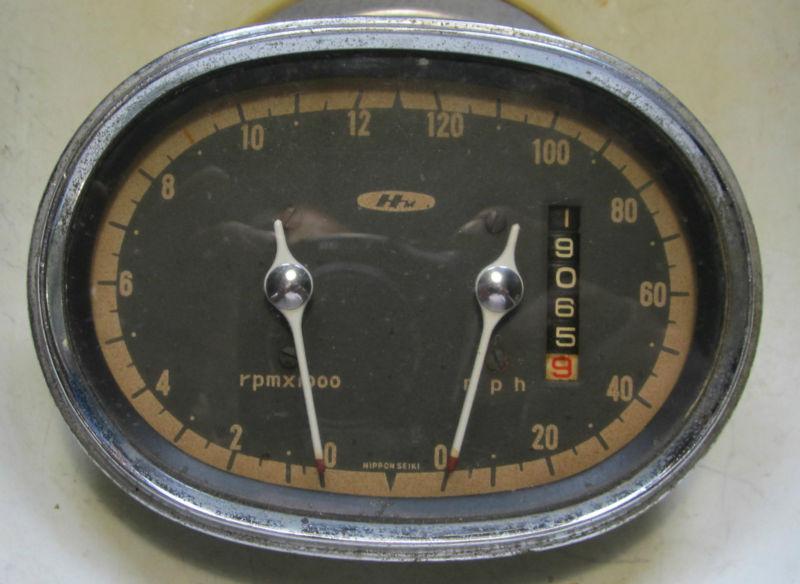 Vintage 1962 honda superhawk scrambler speedometer tachometer combination works
