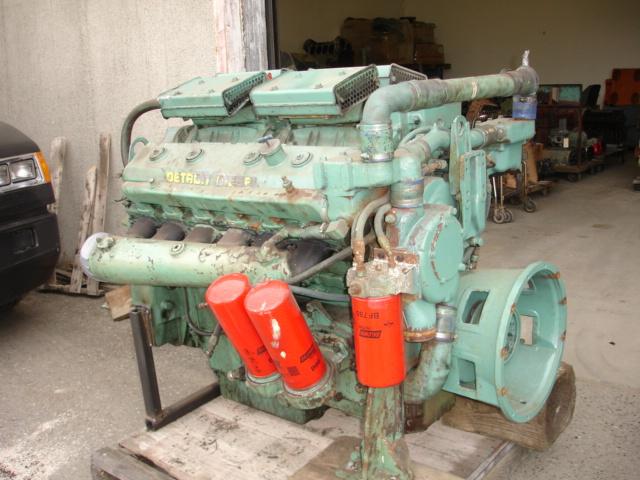  12v-71n detroit diesel, "running " marine engine,w/front pto hsg.