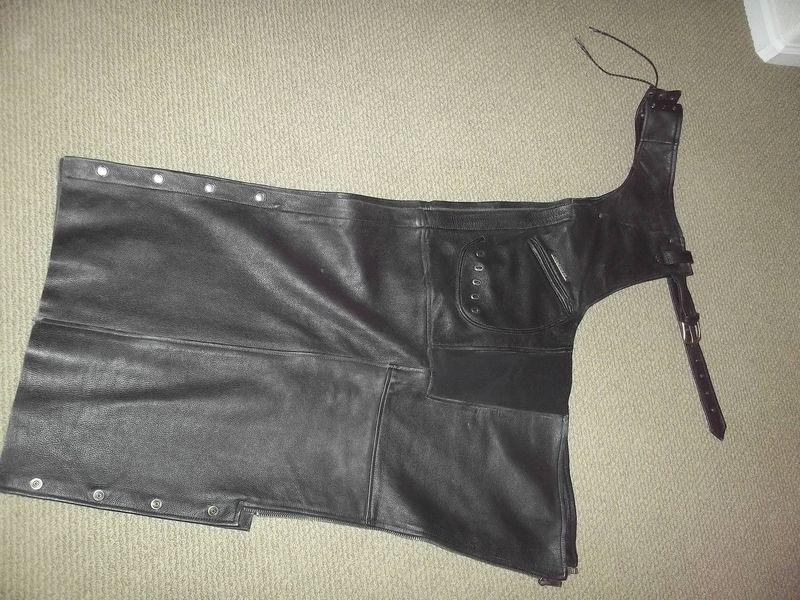 Fieldsheer lined leather motorcycle chaps (l)
