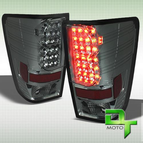 Smoked 04-12 nissan titan philips-led perform tail brake lights lamps left+right