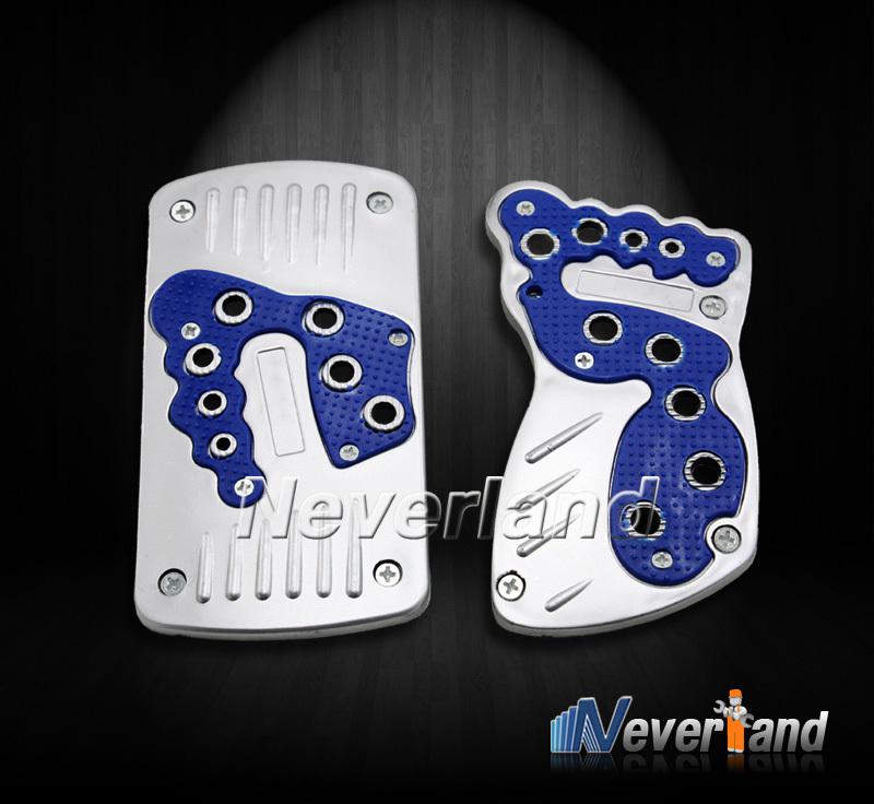 Blue universal car pedal cover kit pad foot brake gas pedals automatic car at