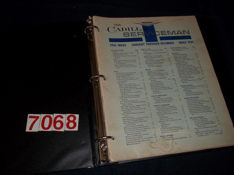 1961 cadillac serviceman technical bulletins plus index some stains bargain 61