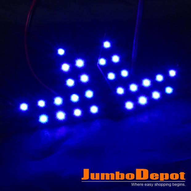 Blue car suv 14smd arrow panel led light for side mirror turn signal rearview