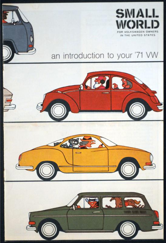 Vw original 1971 "small world" intro to 1971 vw nice brochure clean condition