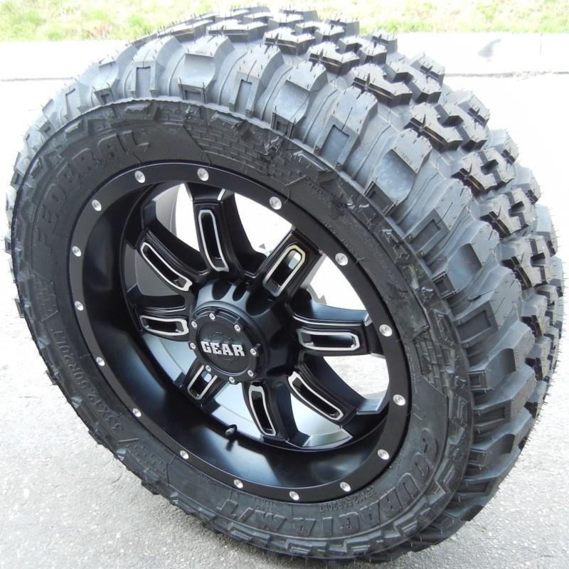 Purchase 20" BLACK GEAR WHEELS RIMS 33 FEDERAL MT TIRES SILVERADO 4.56 Gears With 33 Tires Silverado