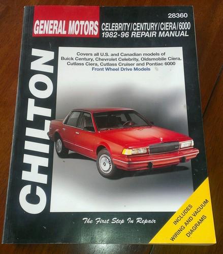 1982-96 gm celebrity ciera repair manual chilton 28360
