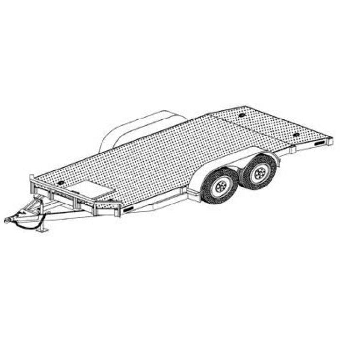 Tandem car carrier trailer blueprints #1218