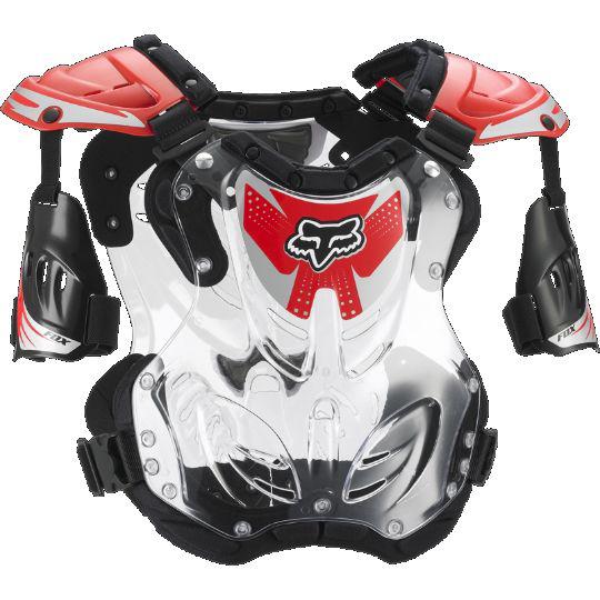Fox racing r3 roost deflector/chest protector guard large red 06091-003-005