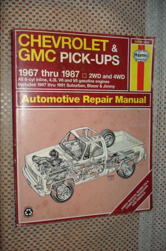 1967-1987 chevy gmc truck shop manual service book haynes repair 86 85 84 83 79