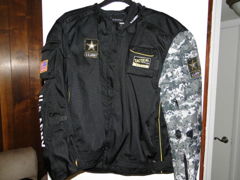 Purchase Men's U.S. Army Motorcycle Jacket with Armor in Back, Elbows and Shoulders in Rolla