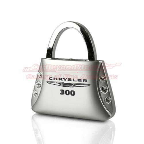 Chrysler 300 clear crystals purse shape key chain, keychain, key ring + gift