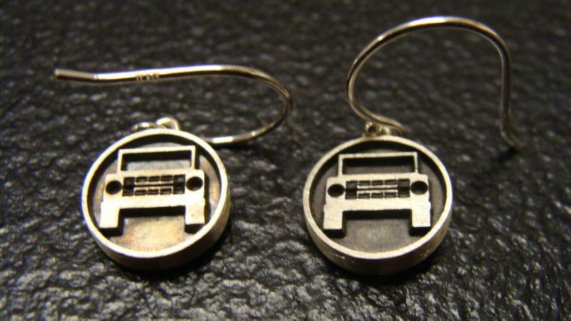 Early ford bronco sterling silver earrings hood grill 