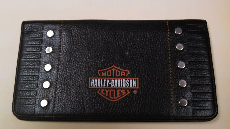 Harley davidson leather checkbook cover