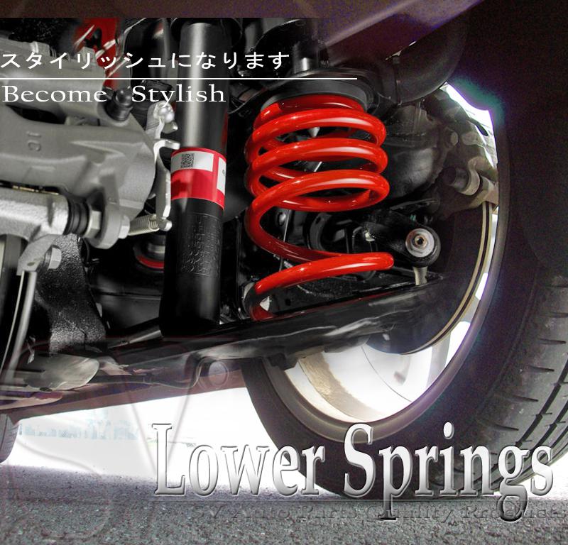 79-04 ford mustang performance racing red drop suspension lowering coil springs