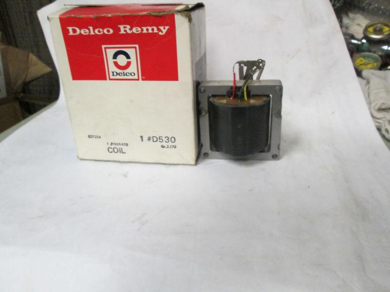 Delco remy d530 ignition coil for many gm vehicls from 1974 to 1990.