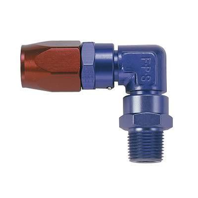 (2) fragola 189016 hose end reusable 90 deg -16 an hose to male -16 an red/blue