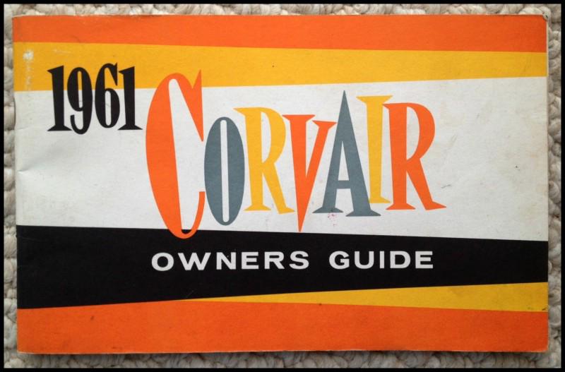 1961 corvair owner's manual original !