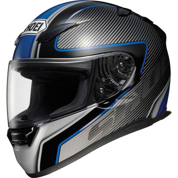 Black/silver/blue xl shoei rf-1100 transmission full face helmet
