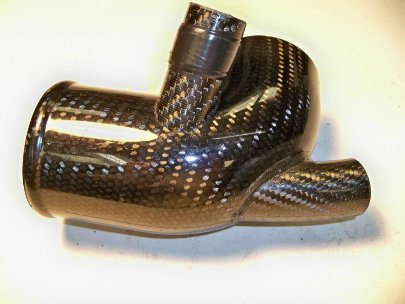 Hendrick carbon fiber 3" 90 degree elbow with dual extra outlets  nascar arca