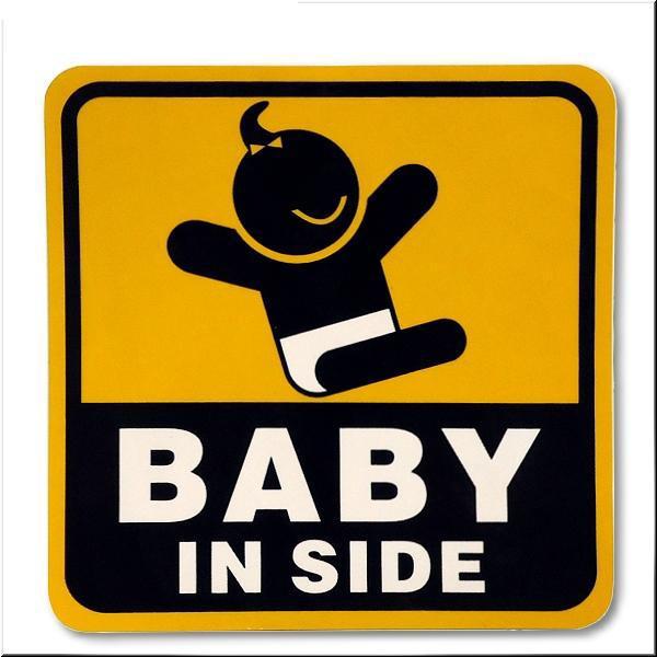 Baby in side caution car decoration decals sticker night reflective