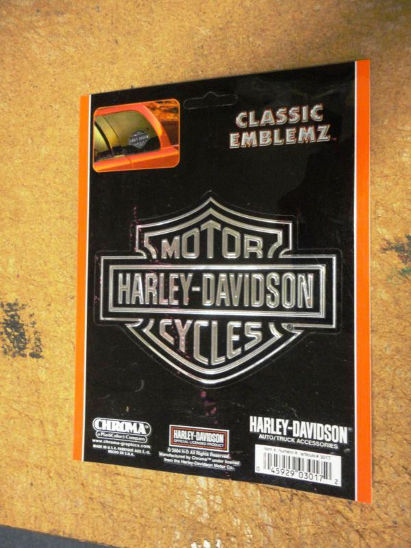 Chroma harley davidson emblemz decal sticker 6 x 8 free shipping