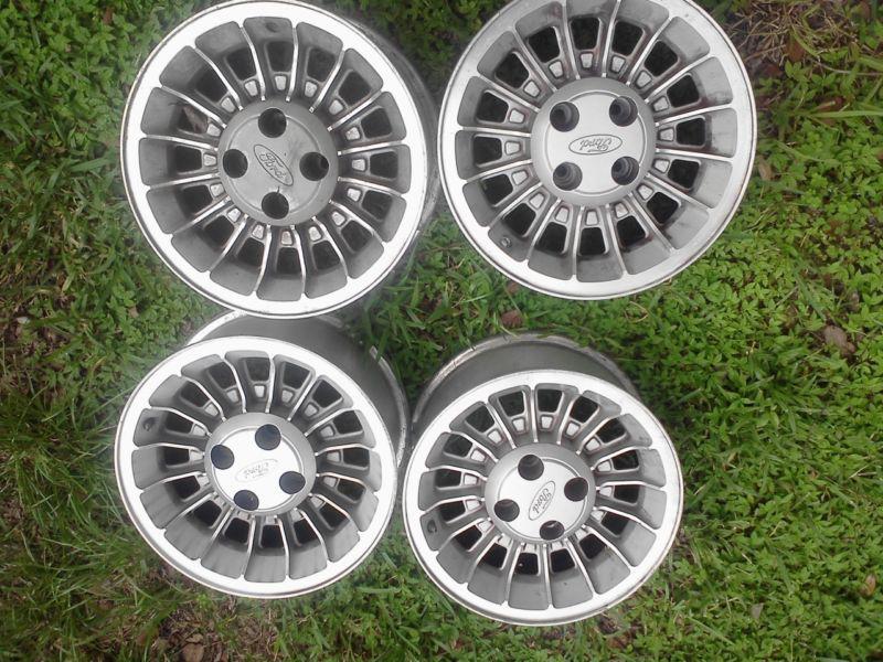 1979-1993 ford mustang gt wheels turbine gt wheels with center caps set of four