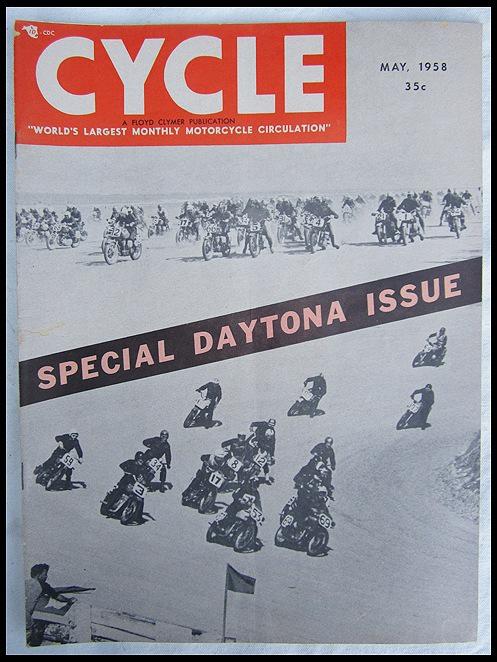1958 motorcycle magazine/book daytona racing scrambles puch bsa harley triumph +