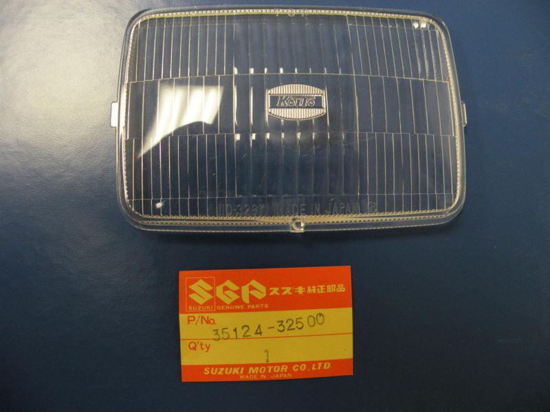 Nos suzuki lens, headlamp (plastic) fits 19 models, see photo for years. 