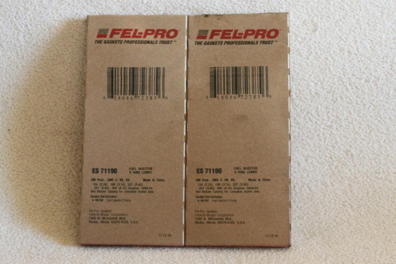 2x fel-pro es 71190 fuel injector o-ring kit