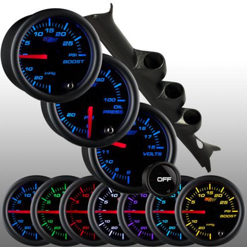 02-06 sentra spec-v triple gauge pod + tinted 7 gauges